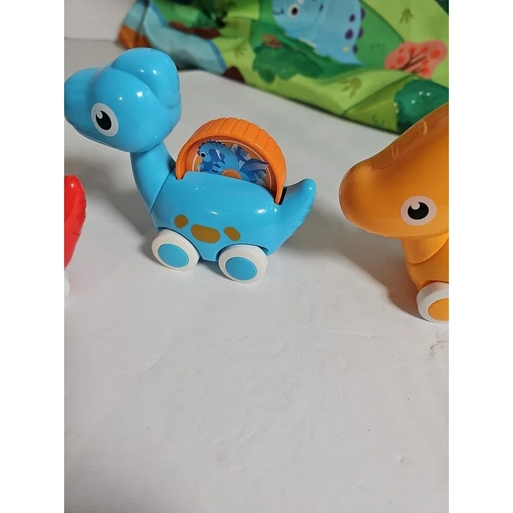 COVTOY Dinosaur Car Toys with Storage Bag/Game Mat (Baby Toys 12-18 Months)